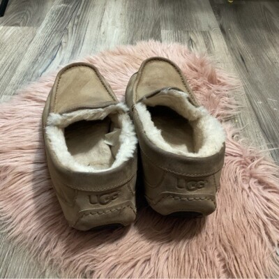 UGG Brown Faux Fur Slippers Size 11 | eBay