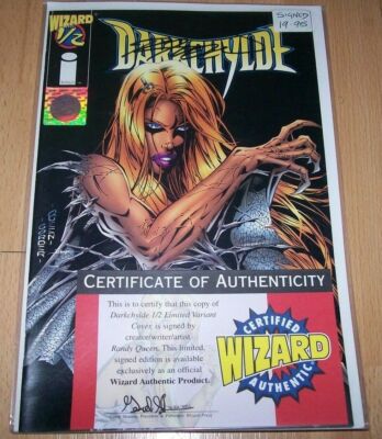 Darkchylde (1998) Wizard 1/2 #1C SIGNED RANDY QUEEN..Pub Aug 1997 by Image
