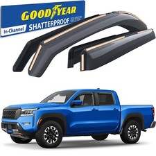 Sun Rain Visors Wind Rain Guards for 2022-2026 Nissan Frontier Crew Cab