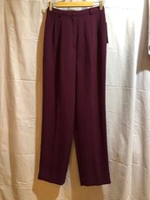 Kasper  Co ASL Laguna Pleat Front Pants Size 6 Dark Cherry Style 064655 NWT/NOS