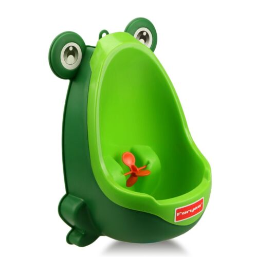 Cute Frog Potty Training Urinal for Boys with Funny Aiming Target - Blackish Gre - 第 1/9 張圖片