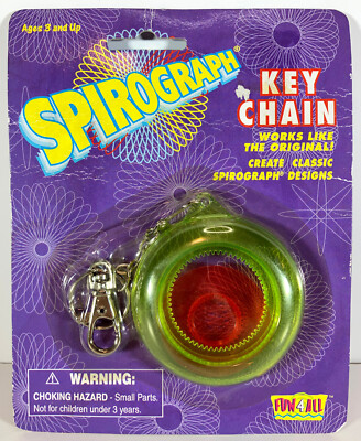 Spirograph Keychain (1998) Hasbro Fun 4 All   NEW & Sealed Vintage Mini Toy
