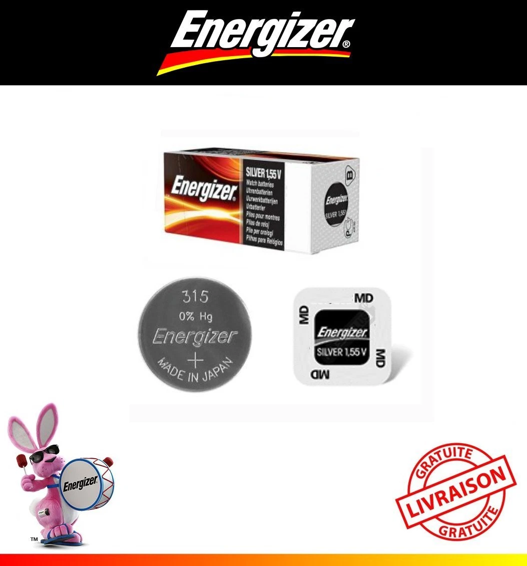 Pile oxyde d'argent pour montre - 376 - 377 - Energizer 