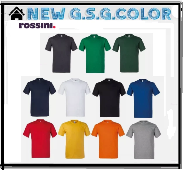 T-Shirt ROSSINI En Coton Pour Homme Manches Courtes Col Rond HH114 - Photo 1/1