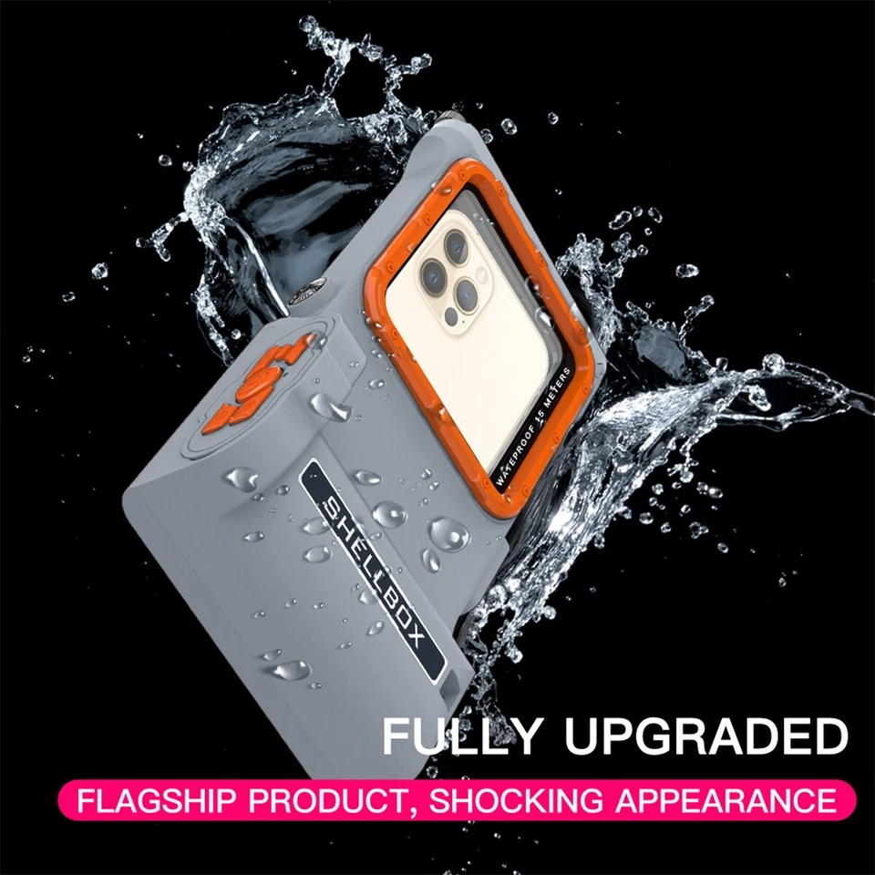 Waterproof Diving Case Cover for iPhone 15 14 13 Pro Max Samsung S25 S24 S23 S22 - Image 2 of 4