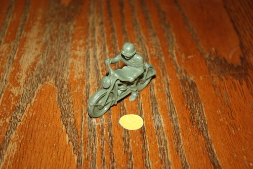 Vintage Timmee Army Motorcycle and Driver - Marx, MPC