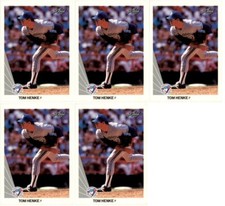 (5) 1990 Leaf #158 Tom Henke Toronto Blue Jays Card Lot