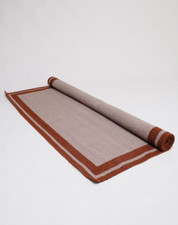 Double Frame Kilim -170x240cm modern design rug carpet handmade grey, rust color