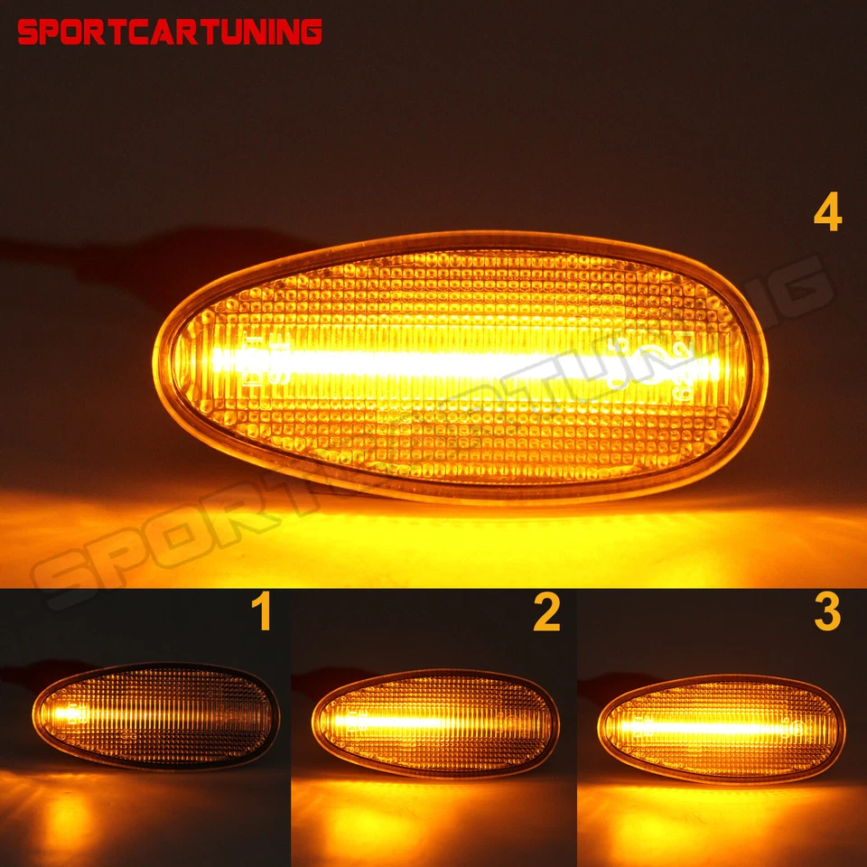 For 02-06 Mitsubishi Lancer 03-06 Outlander Front Side Marker Turn Signal Lights — 第 2/4 张图片