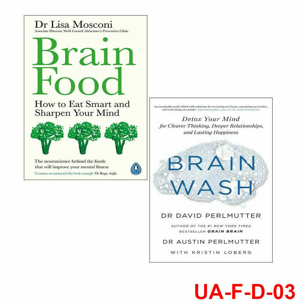 Brain Food By Lisa Mosconi , Brain Wash By   David Perlmutter 2 Books Set - Image 3