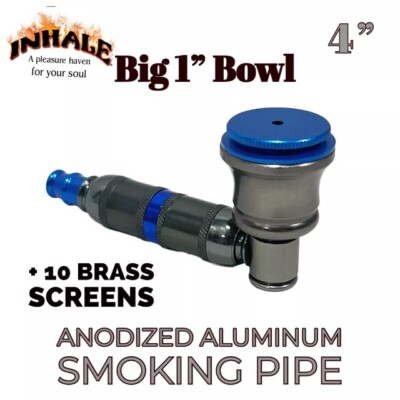 pipe tobacco inhale Inhale®️ 4” large Chamber Big Party Bowl Tobacco Smoking Pipe w 10 brass  screen