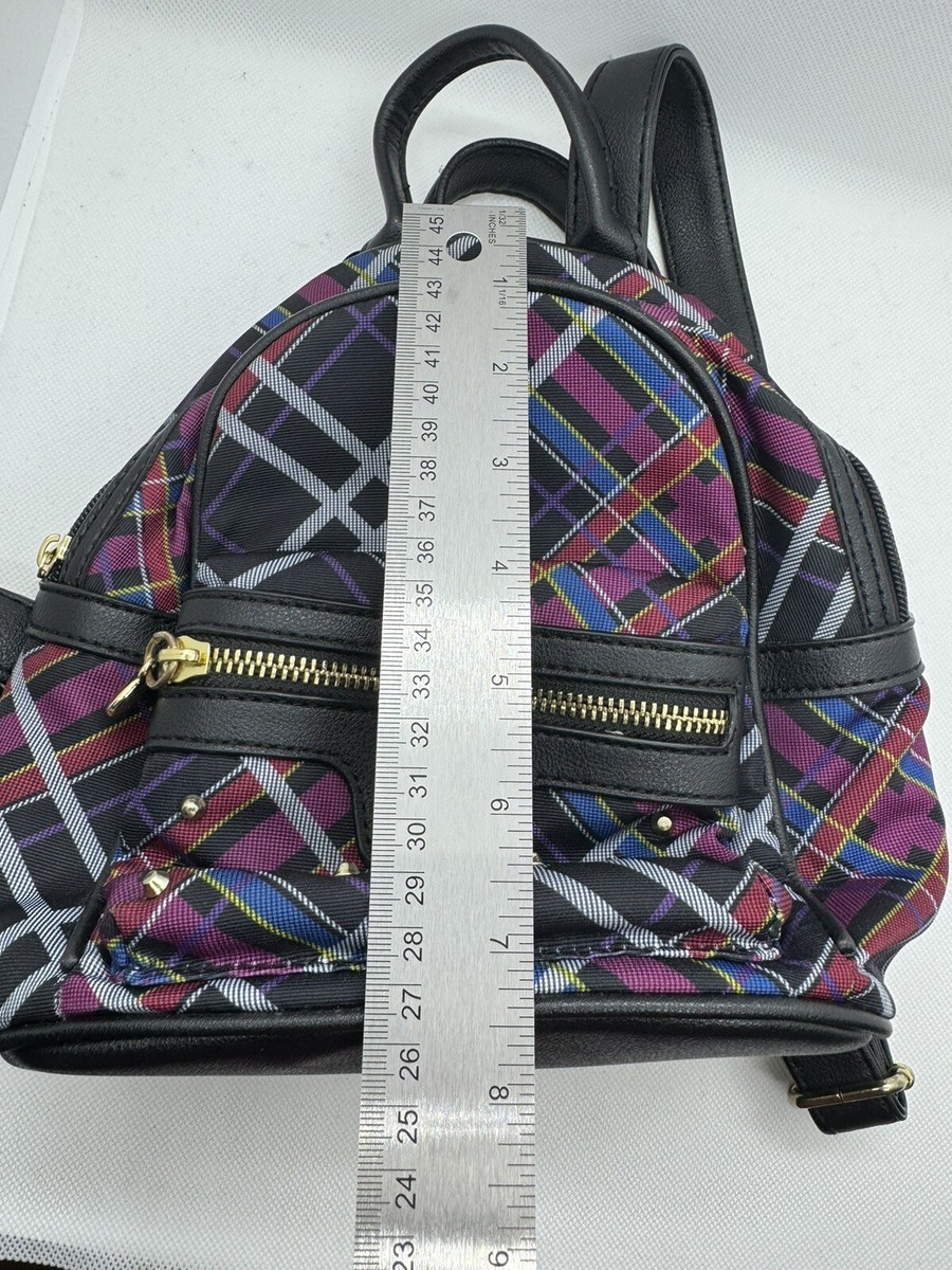 Juicy Couture Plaid Mini Backpack Gold Hardware Purple Pink  display picture 1