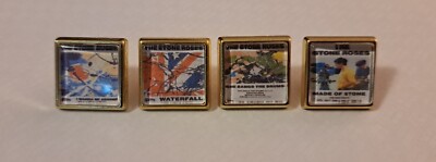 STONE ROSES x4 clutch pin BADGES made of stone waterfall she bangs the drums 