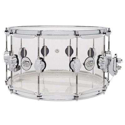 DW Design Series Acrylic Snare Drum With Chrome Hardware 14 x 8 in. Clear