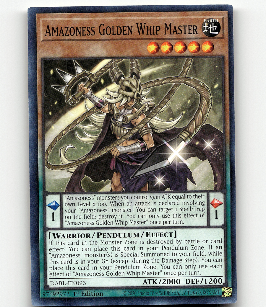 Yugioh Amazoness Golden Whip Master DABL-EN093 Darkwing Blast Common