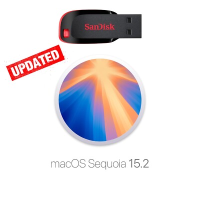 Bootable macOS Sequoia 15.2 USB installer with instructions and free support