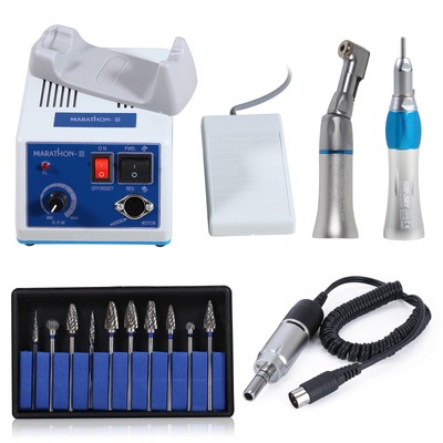 Dental Marathon Electric Micromotor /Contra Angle /Straight Handpiece HP Burs DL