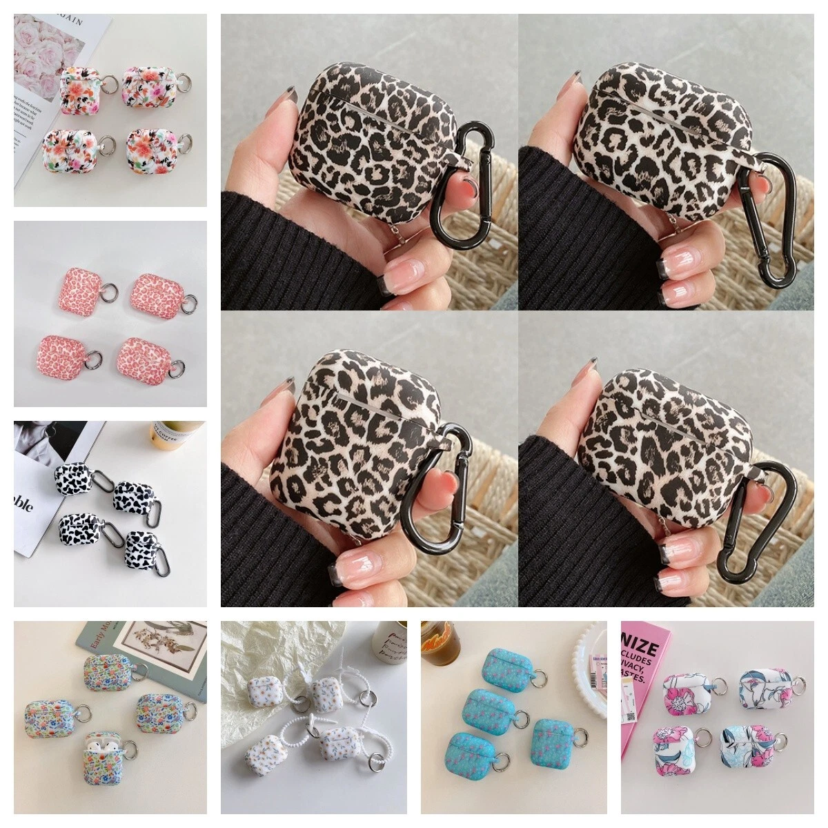 PUMA Custodia protettiva auricolari stampa pantera per Apple AirPods 1 2 3 4 Pro