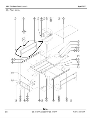 GENIE LIFT PART # 235090GT - PLAT SIDE EXT RAIL ASSY,RT, EA | eBay