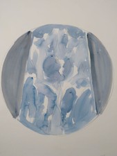 WILHELM LOTH   Aquarell von 1987  Frauentorso im Kreis