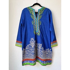 Sania Maskatiya Alkaram Studio Pakistani Kurta Tunic Top Women's Sz Large