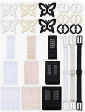 24 Pieces Bra Accessory Adjustable Bra Straps Non-Slip Bra Clips Set 1