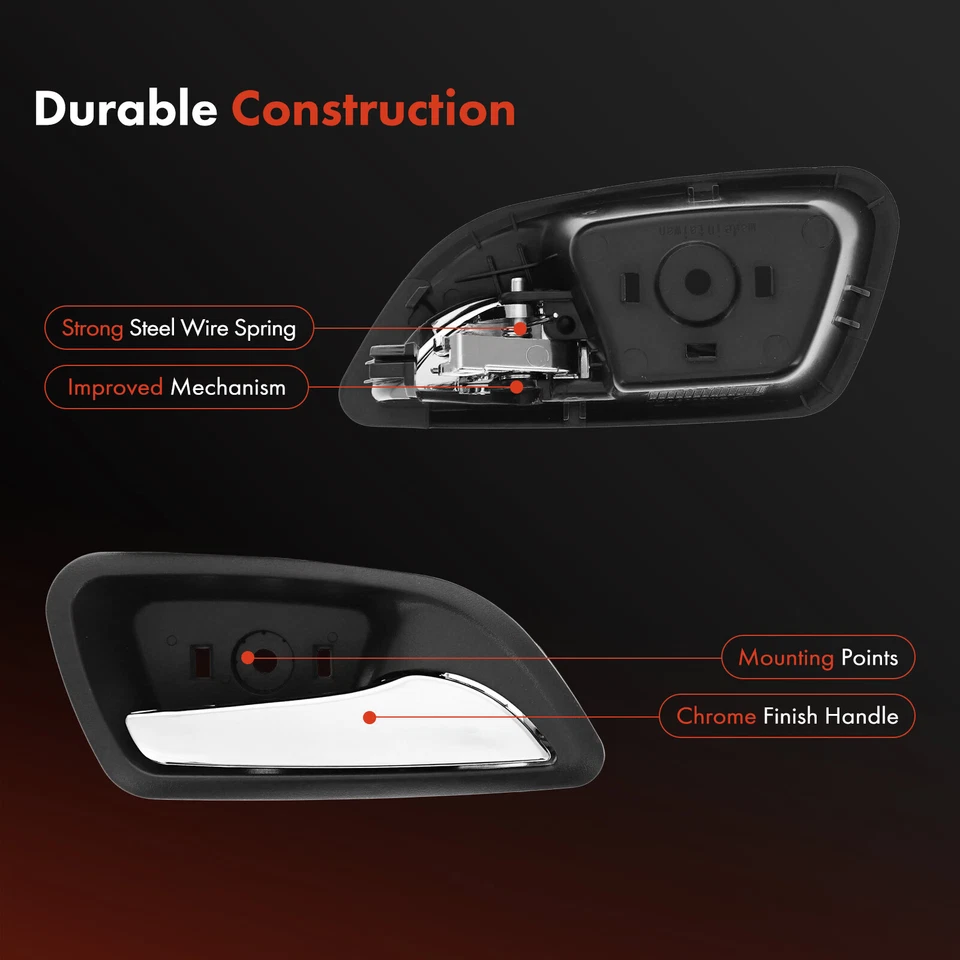 Manija de puerta interior delantera o trasera cromada + marrón 2 piezas para Chevrolet Cruze 11-15 Foto 4 de 4