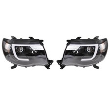 Lablt Headlights For 2005-2011 Toyota Tacoma Led Tube Dual Projector Headlamps