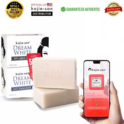 Kojie San Dream White Soap - Skin Brightening Kojic Acid Soap 135g x 2 Bars
