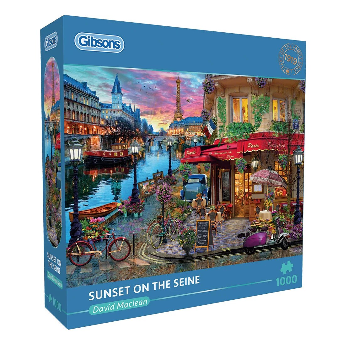Gibsons Games Sunset On The Seine 1000 Pieces Jigsaws Puzzle G6384