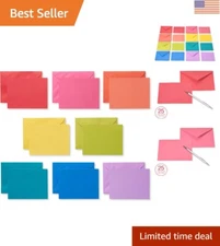 Versatile 200-Count Blank Rainbow Cards with Envelopes - Craft, Write & Delight