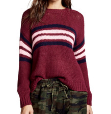 Xirena Apres Ski Sweater in St. Moritz Size M Burgundy Red Pink Alpaca Blend