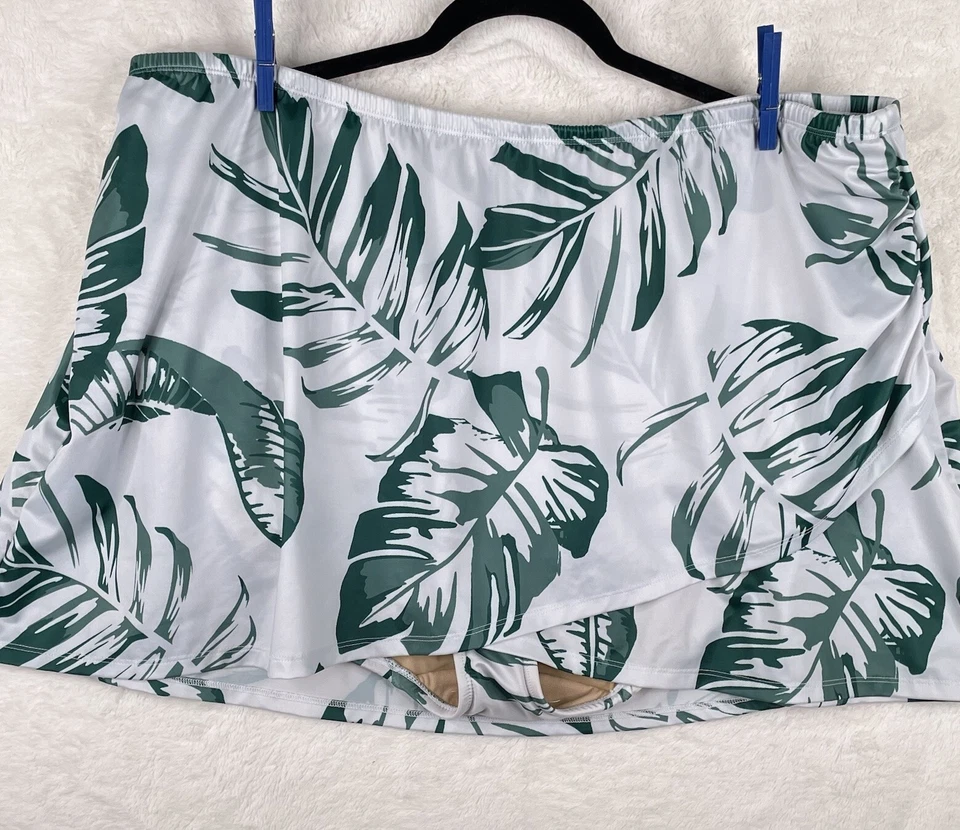Lane Bryant Cacique плавать юбка женщин плюс размер 28 бикини низ тропический лист - Изображение 2 из 4