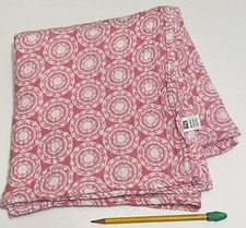 HB Hudson Baby Pink White Circles Blanket Swaddle Cotton Muslin Lovey 46 x 46"