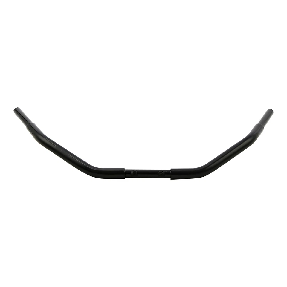 Manillar de barras de grasa negro satinado de 1 1/4" 1,25" para Harley Road King Sportster Foto 2 de 4