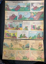 1982 THE MUPPETS 13x6.5" Newspaper Color Sunday Strips VG/VG+ LOT of 16