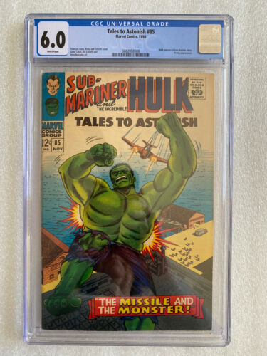 Tales to Astonish #85 CGC 6.0 - Hulk apparaît dans l'histoire de Sub-Mariner. Krang app - Photo 1/2