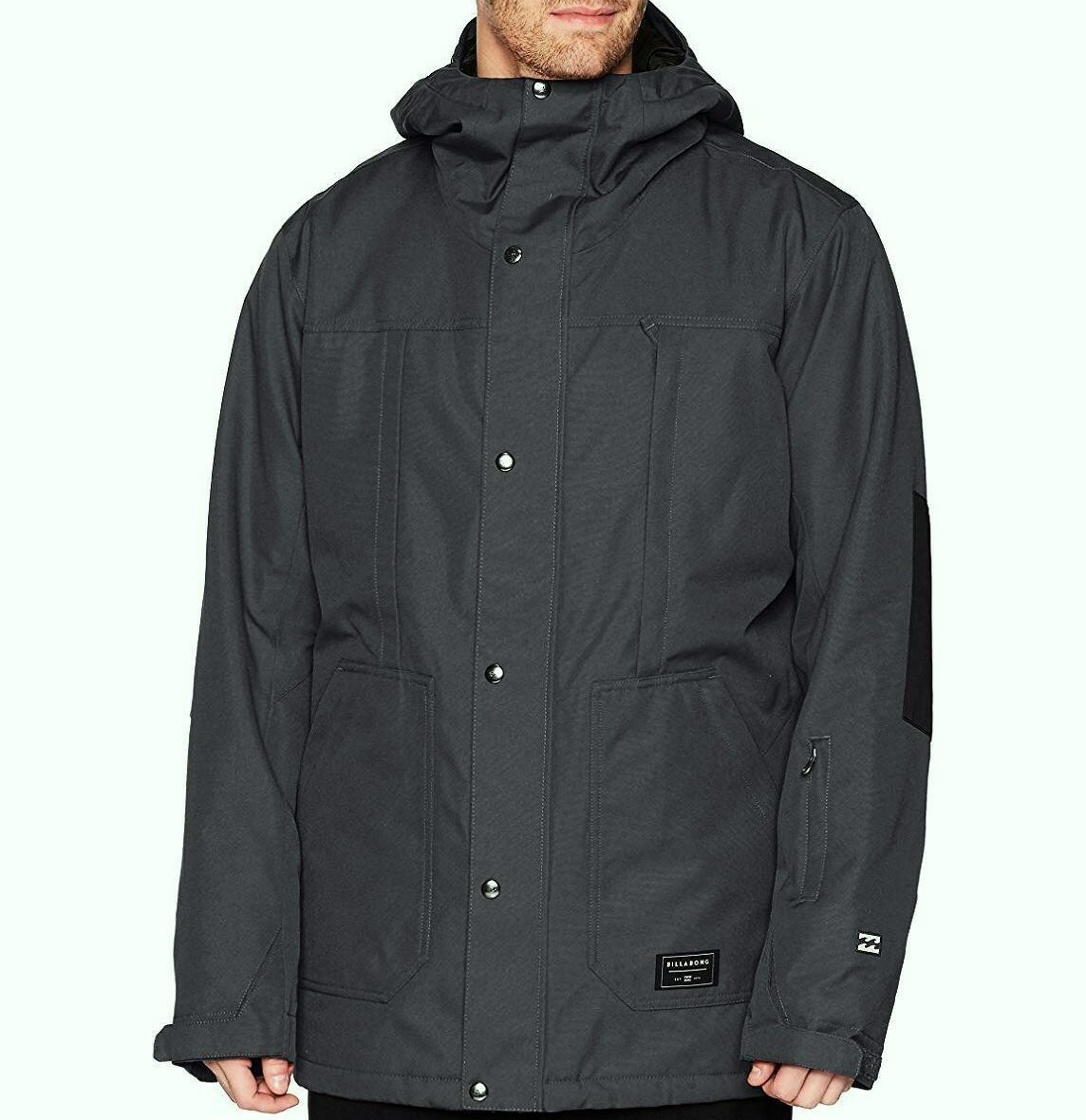 BILLABONG Men's NORTH POLE Snow Jacket - DGY - Medium - NWT