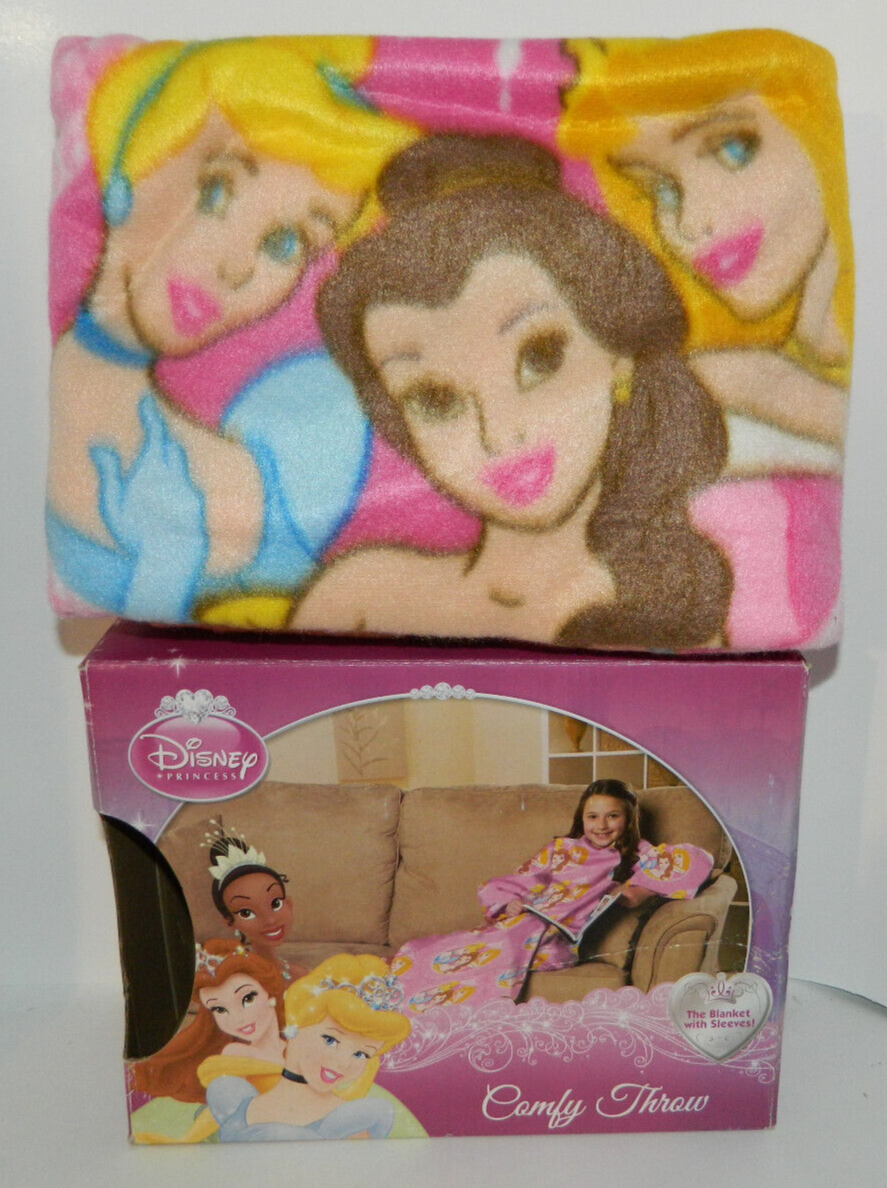 as s box Kids DISNEY PRINCESS Comfy throw sleeved Plush Blanket