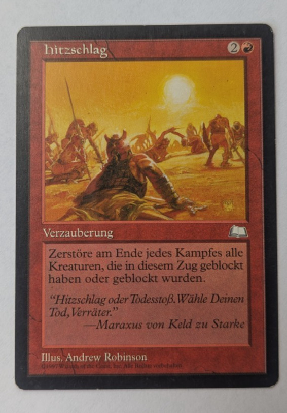 Magic Mtg German Weatherlight Heat Stroke   lightly played