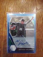 2021 Panini Prizm Draft Picks Anthony Solometo Auto Blue Donut Circles /25