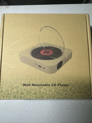 New Portable Wall Mountable Bluetooth CD Player w/Remote Control Black