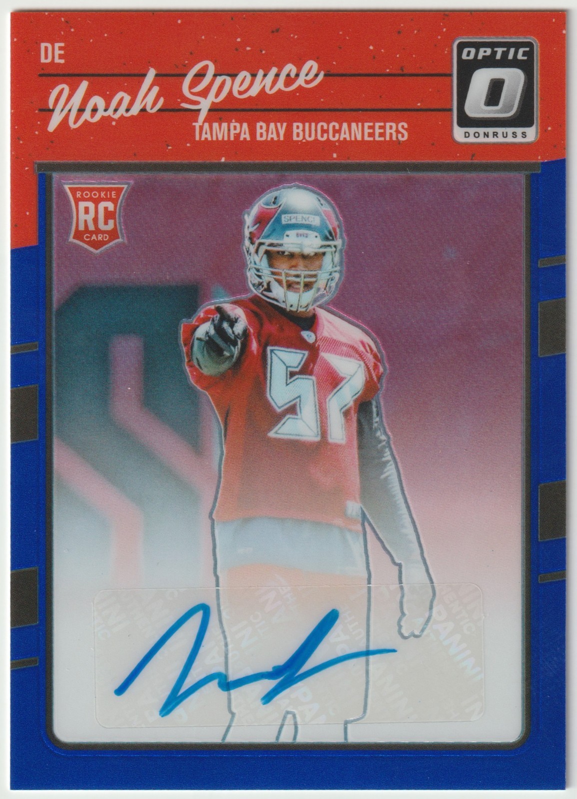 2016 Donruss Optic - Noah Spence #134 Blue Signatures /75 (AU, RC)