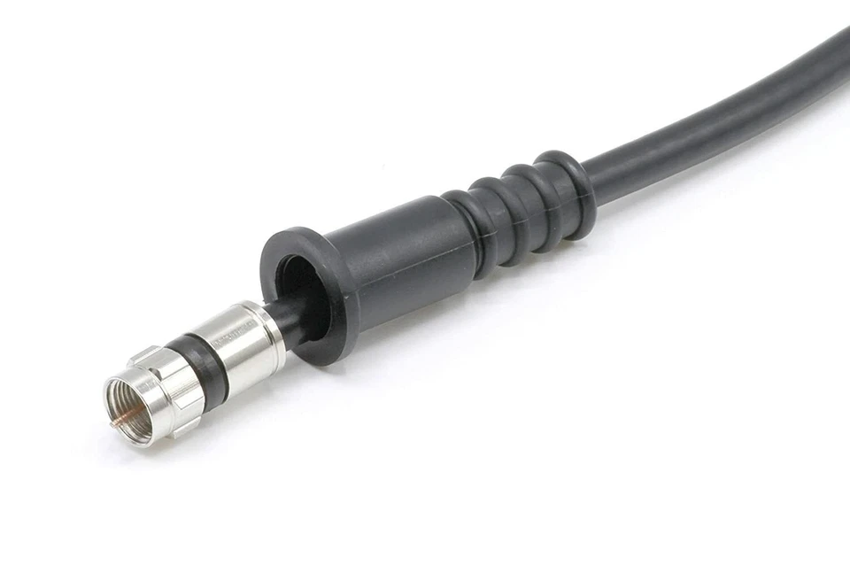 Weather Boot Coaxial Coax Rg59 RG6 Connector - Black - Outdoor - 100 Pack - Image 4 of 4