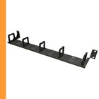 19" Kabelführungspanel 5 Kabelbügel horizontal versetzt 1 HE IT- Kabelmanagement