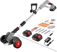 Electric Weed Wacker Cordless Eater Battery Powered, 21V Lightweight Weed Trimme