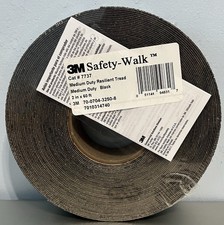 2" x 60' Roll 3M Safety-Walk Medium Duty Resilient Non-Slip Tape Black NEW