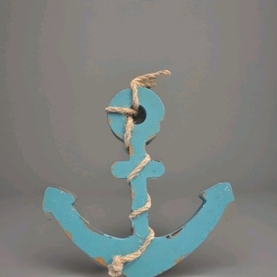 Hobby Lobby Nautical Decorative Blue MDF Anchor for Any Room