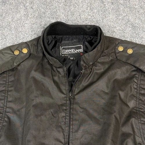 Vintage Current Seen Bomber Jacket Mens XL Black Military Flight Utility image 6