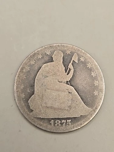 1875 Seated Liberty Silver Half Dollar 50C - Philadelphia Mint